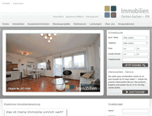 Tablet Screenshot of immobilienpartner-aachen.de